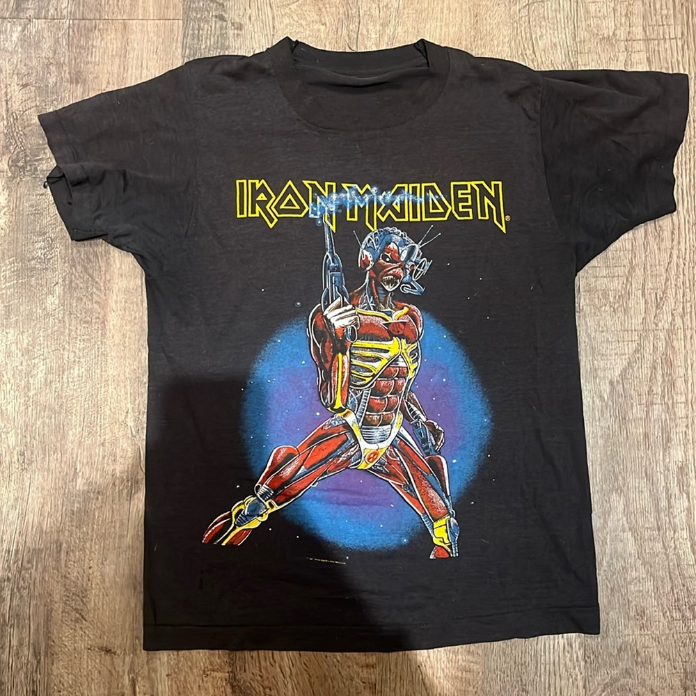 Vintage 1987 iron maiden T-shirt somewhere on tour T-shirt